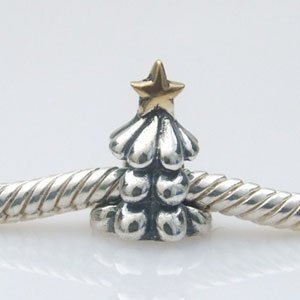 Pandora Christmas Tree Gold Plated Star Charm image