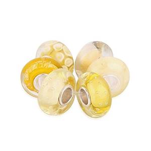 Pandora Citrine Yellow Bubble Murano Glass Charm