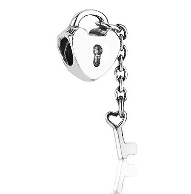 Pandora Classic Heart Lock Key Charm