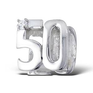 Pandora Clear 50th Birthday CZ Charm image