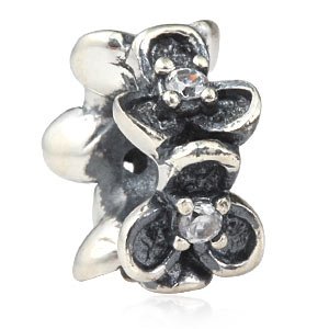 Pandora Clear Crystal Flower Spacer Charm image