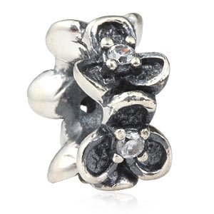 Pandora Clear Crystal Flower Spacer Charm