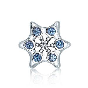 Pandora Clear Crystal Pave Star Dangle Snowflake Charm