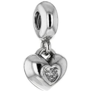 Pandora Clear Cubic Zirconia ME YOU Pendant Heart Charm image