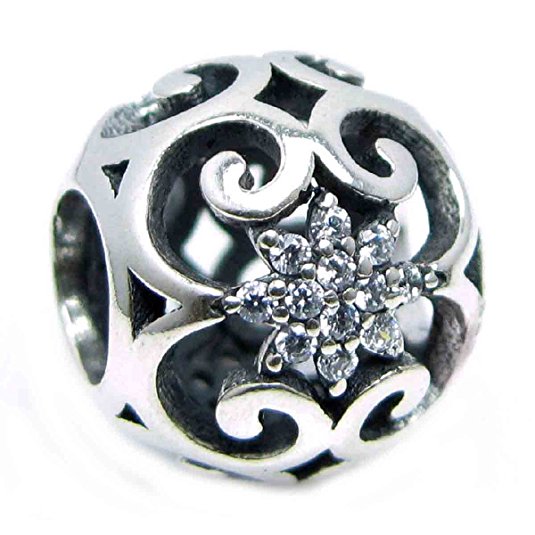 Pandora Clear Cubic Zirconia Silver Charm