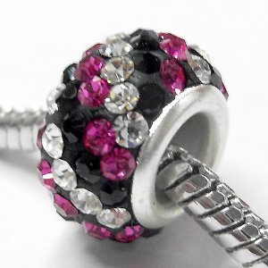 Pandora Clear Deep Pink Crystals Charm