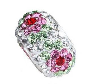 Pandora Clear Pink Flower Austrian Crystals Charm