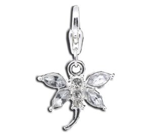 Pandora Clear Stone Dragonfly Clip On Charm