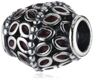 Pandora Climbing Ivy Bordeaux Enamel Charm