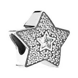 Pandora Clip On Stars Clear CZ Charm image