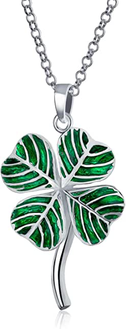 Pandora Clover Crystal Peridot Green Pendant With Chain Charm image