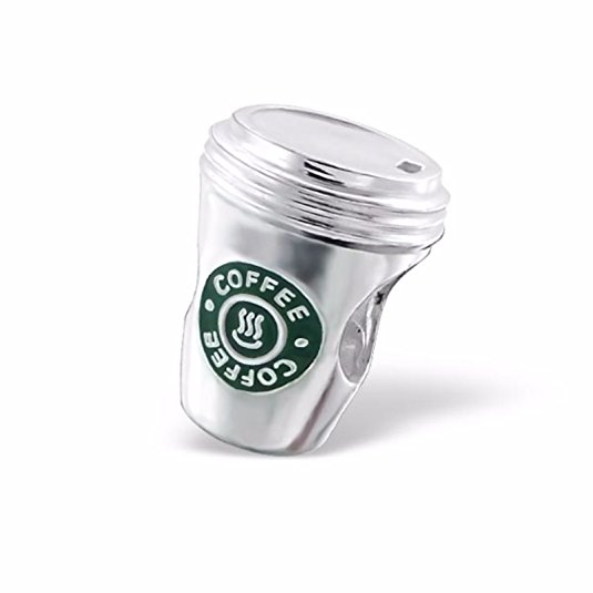 Pandora Coffee Cup Silver Bead Charm image