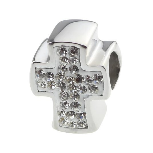 Pandora Cross With Clear Austrian Crystal Charm