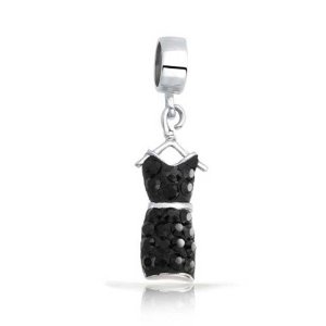 Pandora Crystal Black Dress Dangle Charm