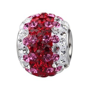 Pandora Crystal Enamel Pink Red Charm