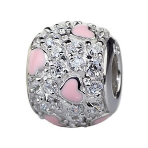 Pandora Crystal Enamel Romantic Pink Heart Charm