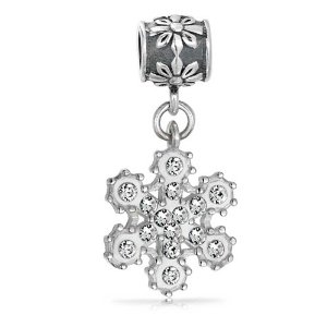 Pandora Crystal Snowflake Dangle Charm image