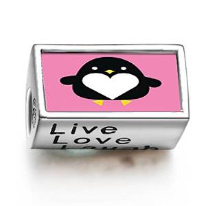 Pandora Cute Black Penguin Photo Charm