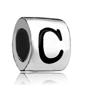 Pandora Cylindrical Shaped Letter C Charm