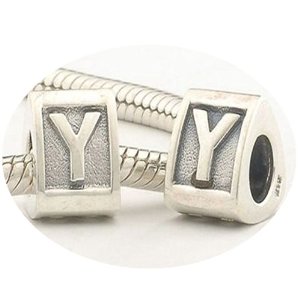 Pandora DUMAN 1pc Triangle Alphabet Letter Y Charm image