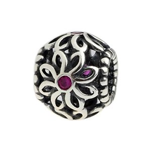 Pandora Daisy Flowers Dark Pink Charm