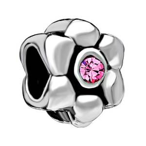 Pandora Daisy Purple Austrian Crystal Charm