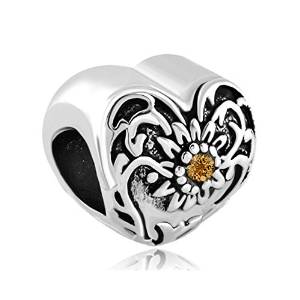 Pandora Daisy Yellow Austrian Crystal Charm