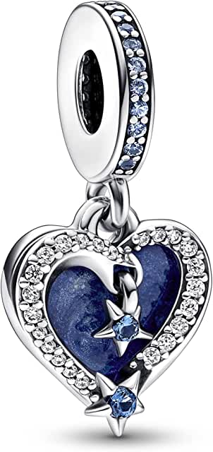 Pandora Dangle Blue Stone Heart Charm
