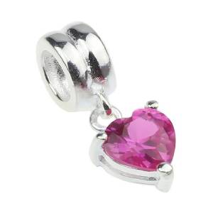 Pandora Dangle Heart Crystal Charm