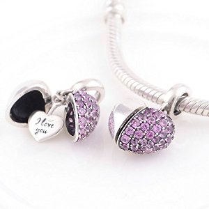 Pandora Dangle I Love You Amethyst Charm image