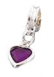 Pandora Dangle Purple Heart Charm