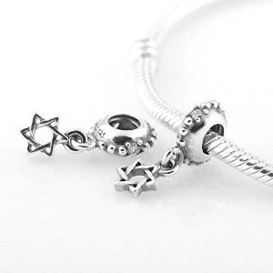 Pandora Dangle Star Of David Clear Crystal Charm image