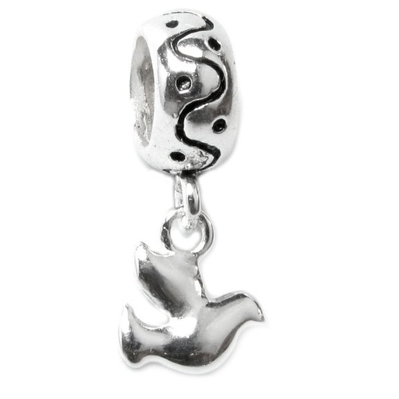 Pandora Dangling Flying Pigeon Charm image