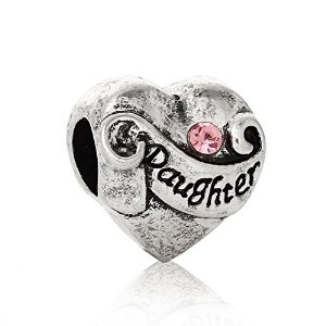 Pandora Daughter I Love You Pink Rhinestone Charm image