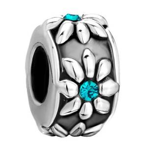 Pandora December Flower Silver Poinsettia Charm image