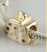 Pandora Designer Handbag Gold Plated Charm