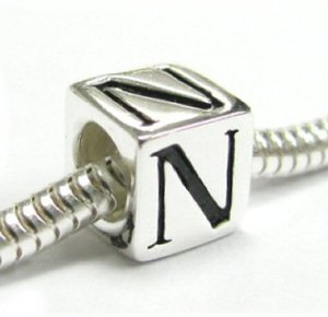 Pandora Dice Cube Letter N Charm image