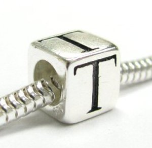 Pandora Dice Cube Letter T Charm image