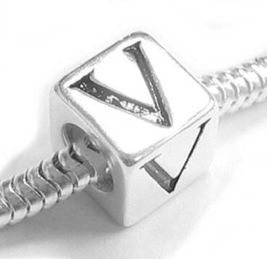 Pandora Dice Cube Letter V Charm