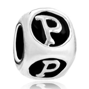 Pandora Dice Shaped Letter P Charm