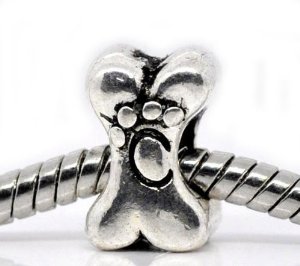 Pandora Dog Bone Paw Print Charm image