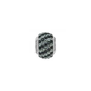 Pandora Dotted Black Grey Glass Charm image