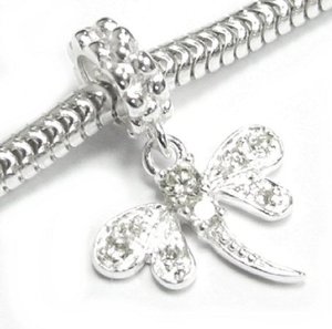 Pandora Dragonfly Clear Crystal CZ Charm image