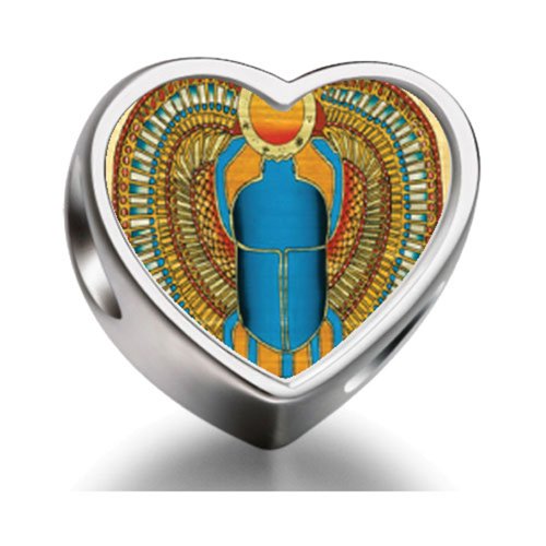 Pandora Egyptian Khepri Heart Photo Charm