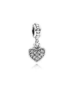 Pandora Element White Heart Dangle Charm