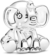 Pandora Elephant Ball Dangle Silver Charm image