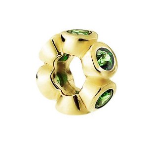 Pandora Emerald Color CZ Gold Vermeil Charm