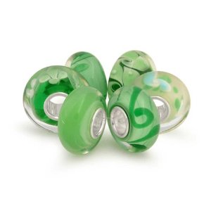 Pandora Emerald Green Color Murano Glass Set Charm