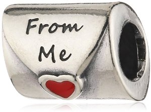 Pandora Enamel Heart From Me Letter Charm image