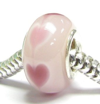 Pandora Endless Love Pink Heart Glass Charm image